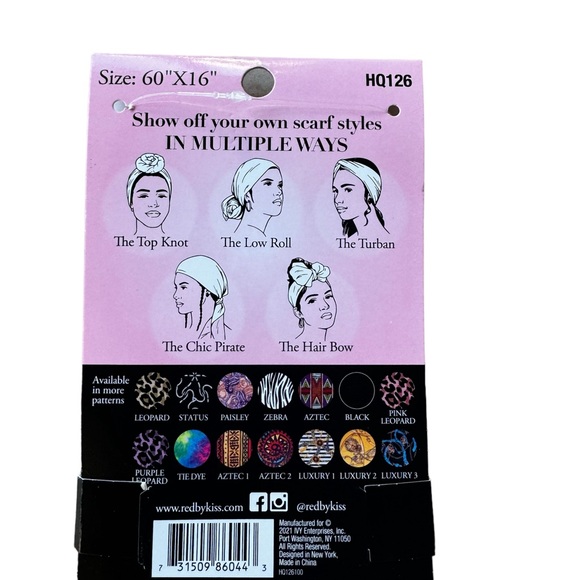 Women’s Head Wrap Silky Satin Wrap Scarf 60"x16" - Picture 4 of 6